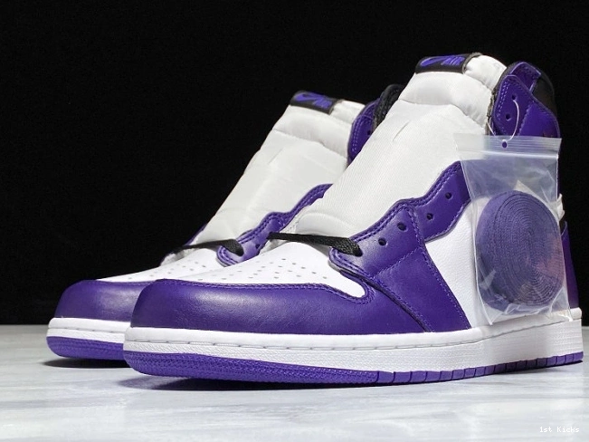 1st Kicks OG Jordan High 555088-500 Purple Court Air 1 0704